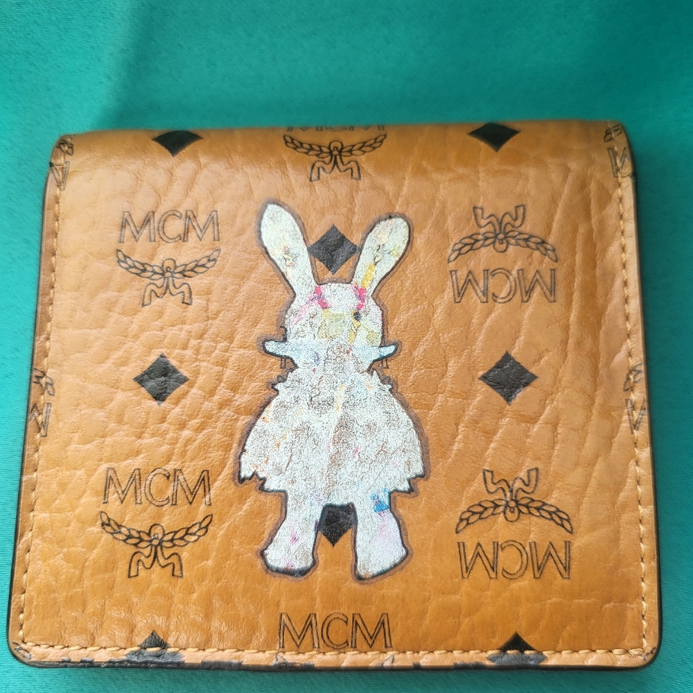 Authentic Pre-loved MCM Brown Visetos Rabbit Leather Wallet Multiple colors